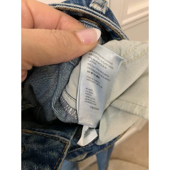 We The Free Jeans Women's High Waist Straight Leg Denim Jeans Blue Size 25 - Picture 6 of 9